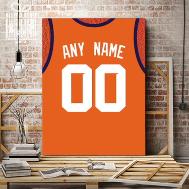 Phoenix Jersey Custom Canvas Print Wall Art for Boy Girl Men Women Basketball Personalized Canvas Art